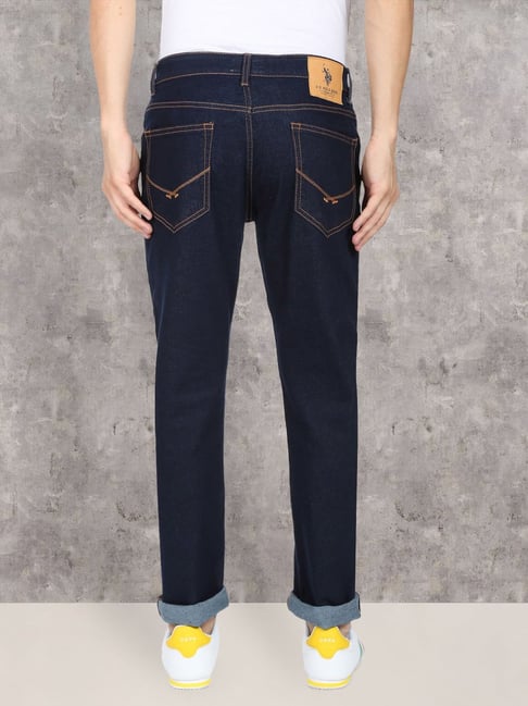 Buy U.S. Polo Assn. Denim Co. Men Blue Slim Fit Low Distress Heavy Fade  Jeans - Jeans for Men 18186418 | Myntra