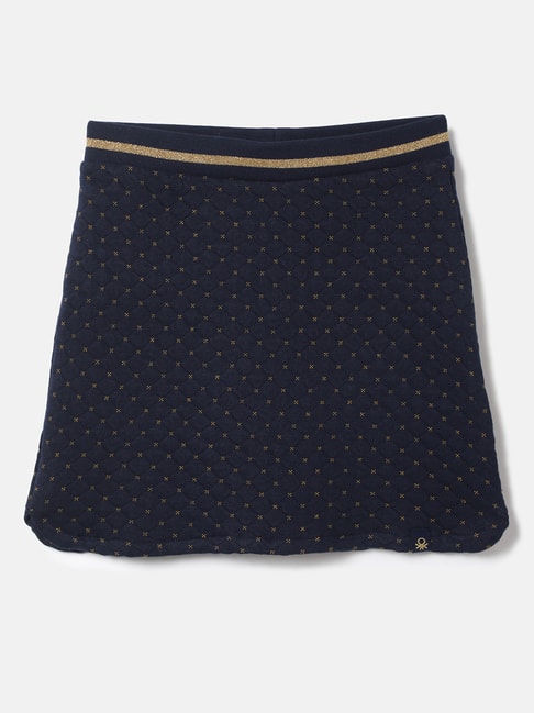 United Colors of Benetton Kids Navy Quilted Skirt