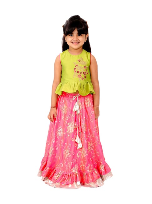 Radha Lehenga Chaniya Choli Janmashtami Multicolor Costume Dress for G