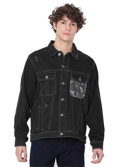 Buy Spykar Jet Black Cotton Full Sleeve Casual Jacket For Men Online at  Best Prices in India - JioMart.