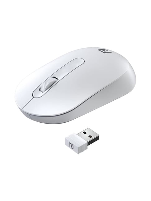 Portronics Toad 13 2.4 GHz Wireless Optical Mouse with USB Nano Receiver (White)