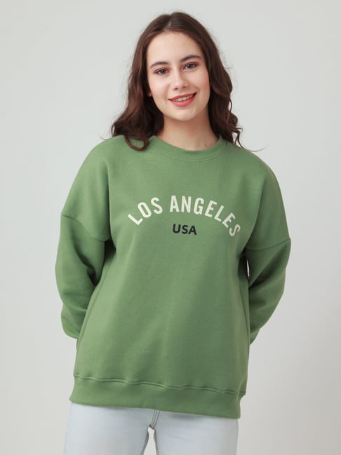 Zink London Green Graphic Print Sweatshirt-picture-24
