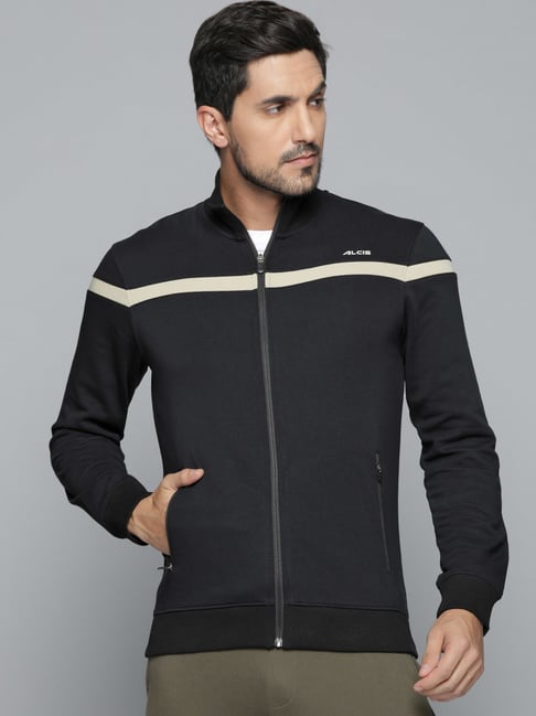 Buy ALCIS Black Slim Fit High Neck Sports Jacket for Men's Online @ Tata  CLiQ