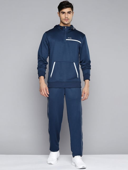 ALCIS Blue Slim Fit Printed Tracksuits