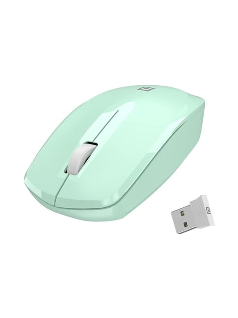 Portronics Toad 25 Wireless Optical Mouse with USB Nano Dongle (Green)