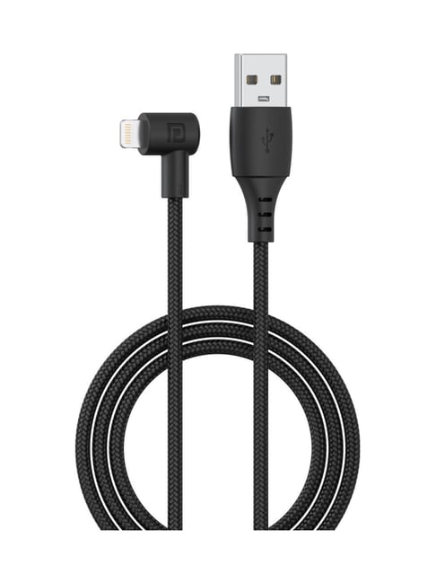 Portronics Konnect HD 8 Pin Cable with Nylon Braided (Black)
