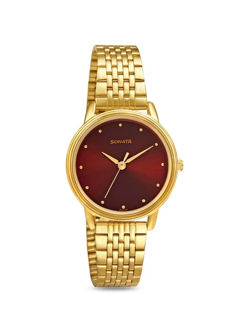 Buy Sonata 8175YM03 Gold Edit Analog Watch for Women at Best Price