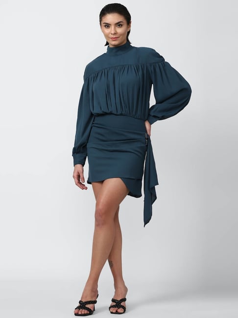 Forever 21 Blue Wrap Dress Price in India