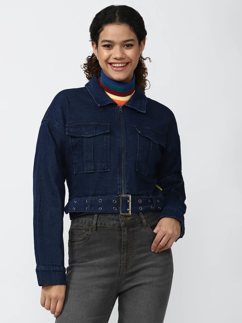 Buy Blue Jackets & Coats for Women by Forever 21 Online | Ajio.com