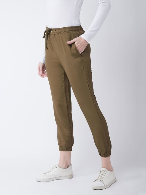 Khaki smart joggers hot sale