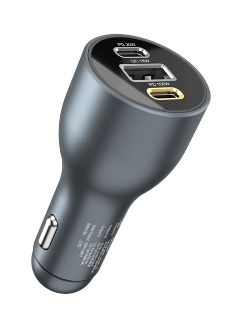 Portronics Car Power 120 120W Car Charger with Quick Charge (Grey)