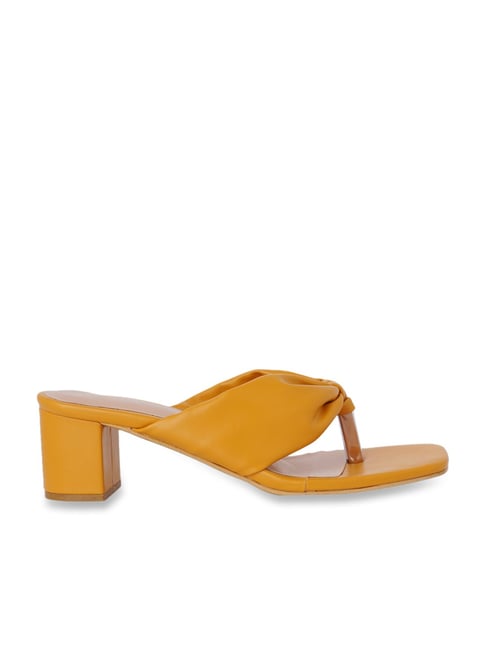 Scentra Women's Mustard Thong Sandals