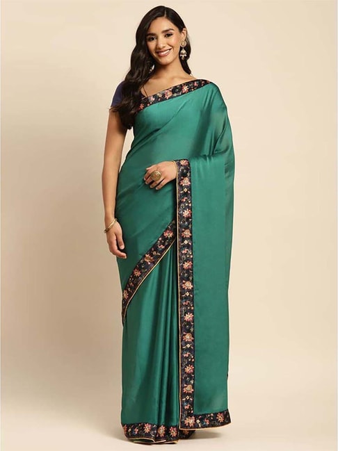 Amazing Sea Green Silk Saree Online | Bagtesh Fashion