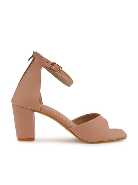 Buy Scentra Women s Peach Ankle Strap Sandals for Women at Best