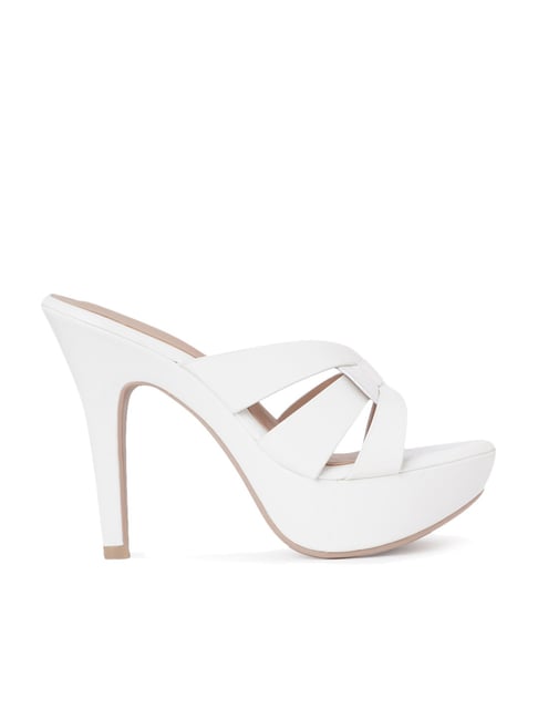 Scentra Women's White Casual Stilettos