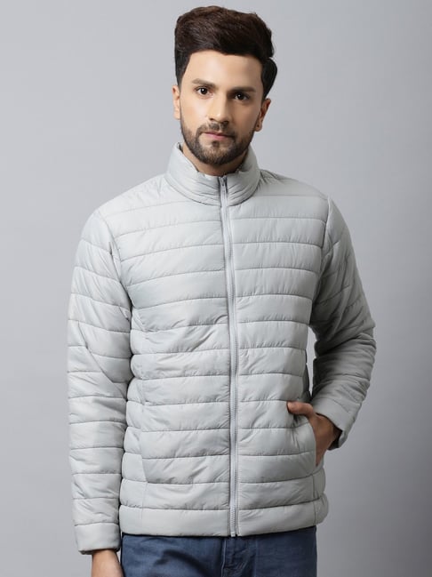 Buy 9TY3REE Men's Grey Winter Wear Full Sleeves Solid High Neck Puffer  Jacket Online at Best Prices in India - JioMart.