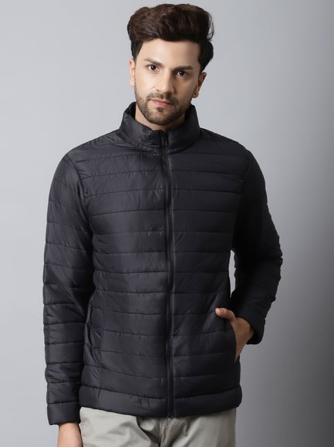 Buy Woodland Black Regular Fit High Neck Jacket for Men Online @ Tata CLiQ