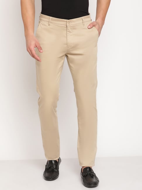 Buy Cantabil Men Beige Casual Trouser online