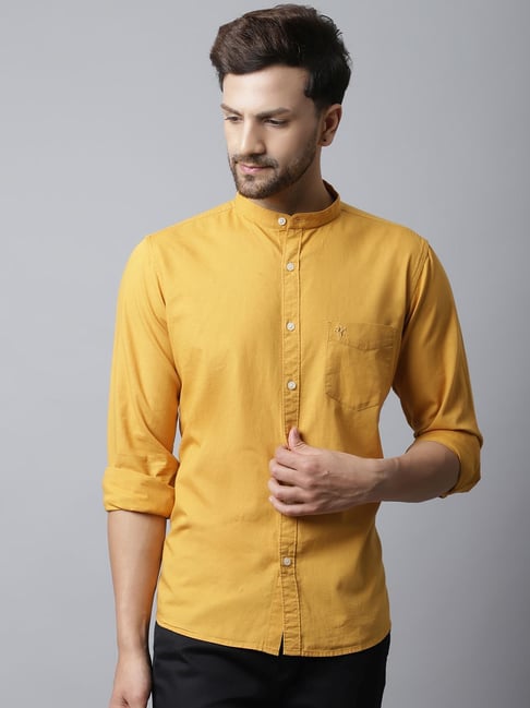 golden yellow dress shirt