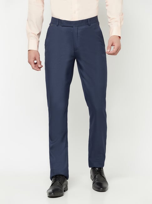 Buy Navy Blue Mid Rise Formal SuitSet Trousers for Men Online at Selected  Homme  133581605