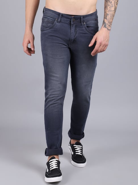 Cantabil Blue Cotton Regular Fit Jeans