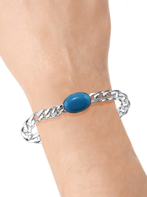 100grams PDJ Salman Khan turquoise stone stylist silver bracelet : PDJ:  Amazon.in: Fashion