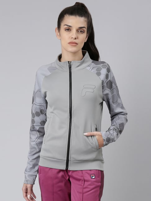Grey Fila Clothing Womens Buy Fila CINDY Grey Printed Sports
