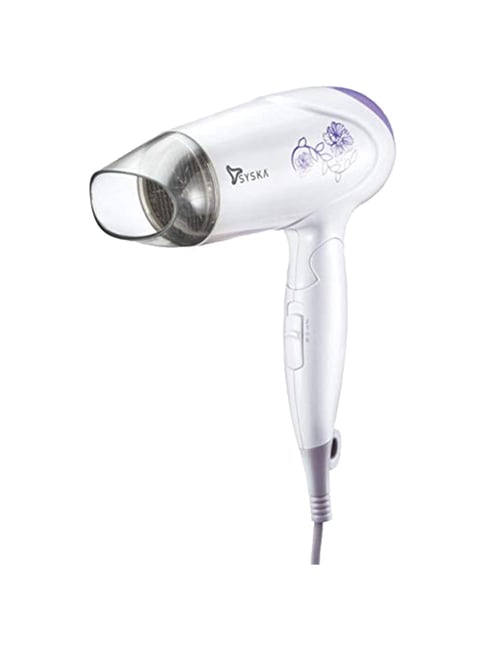 Syska 1200 W Trendsetter HD1615 Hair Dryer (White & Purple)