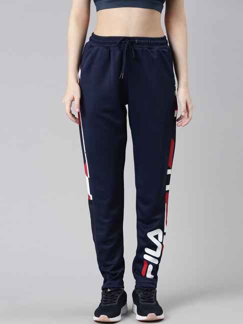Buy FILA Grey Regular Fit Cotton Womens Activewear Track Pants | Shoppers  Stop
