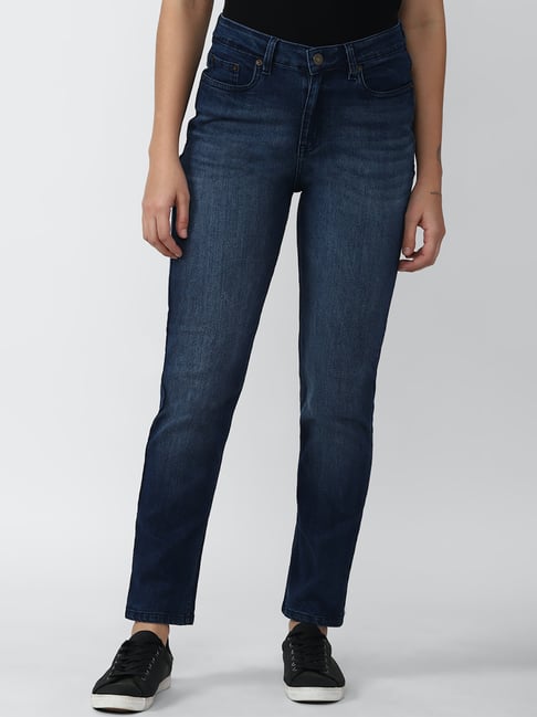 Forever 21 Blue Regular Fit Mid Rise Jeans