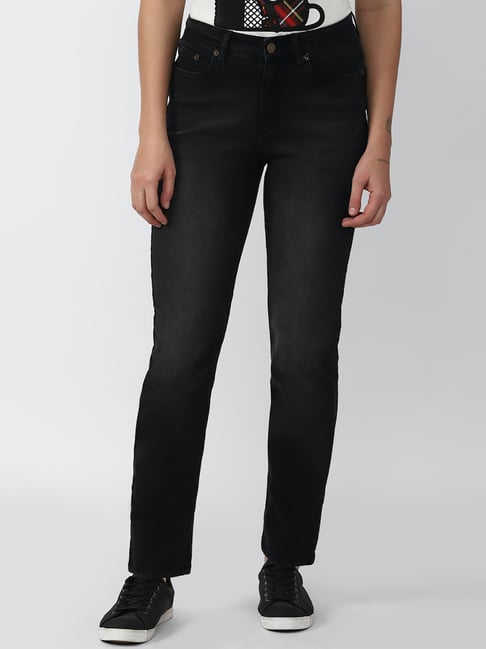 Forever 21 Black Regular Fit Mid Rise Jeans