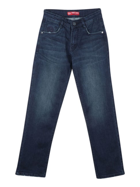 Monte Carlo Kids Dark Blue Solid Jeans