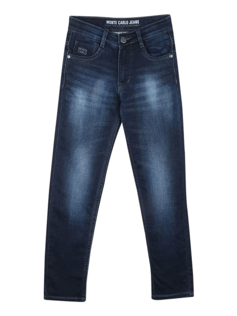 Monte Carlo Kids Dark Blue Solid Jeans