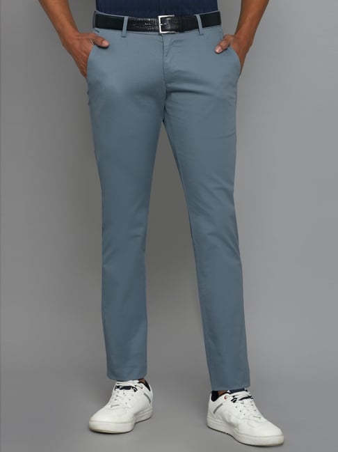 Allen Solly Blue Slim Fit Trousers