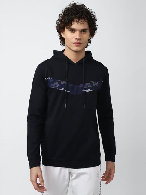 Van Heusen Flex Black Regular Fit Printed Hooded Sweatshirt-picture-30