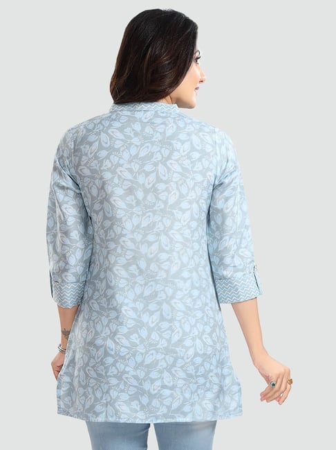 Buy Saree Swarg Sky Blue Printed Tunic for Women Online @ Tata CLiQ