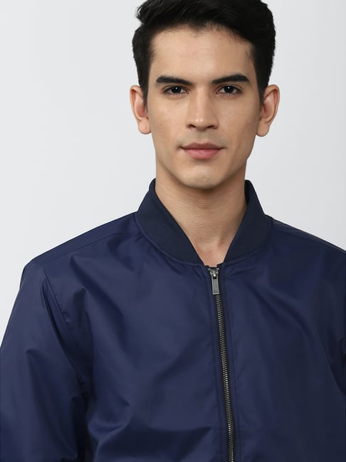 Forever 21 blue bomber jacket best sale