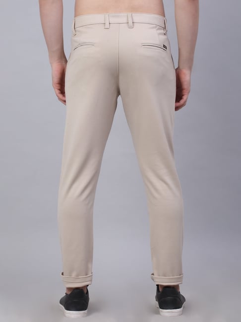Buy Cream Trousers & Pants for Men by Blunic Online | Ajio.com