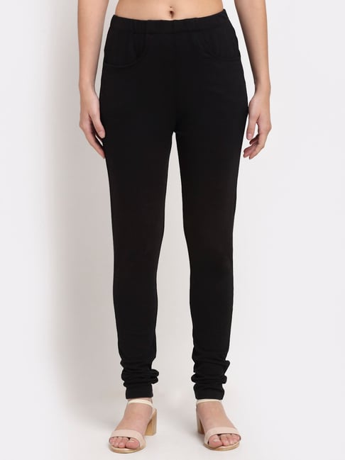 BRINNS Black Regular Fit Mid Rise Leggings-picture-25