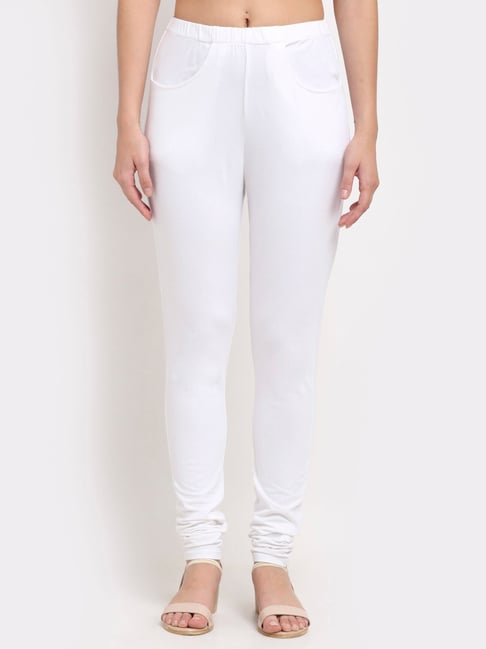 BRINNS White Regular Fit Mid Rise Leggings-picture-17