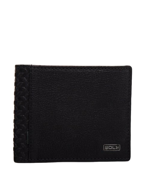 Feniglia | Men's bi-fold wallet in calf leather color black – Il Bisonte