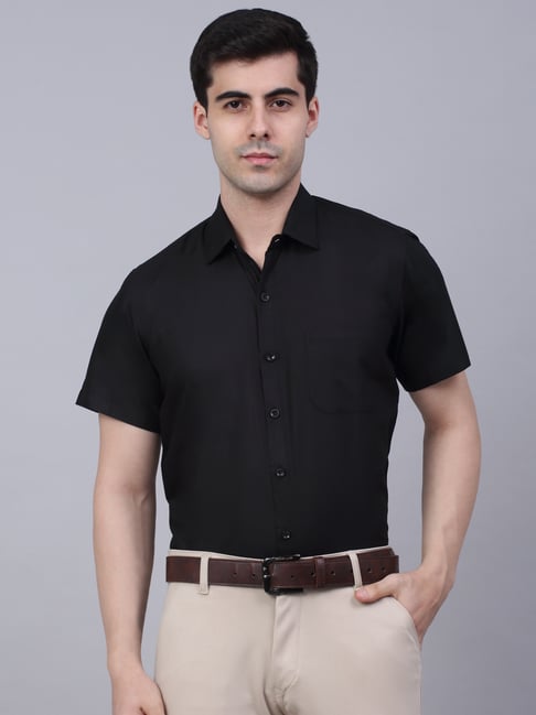 Jainish Black Regular Fit Shirt-picture-23
