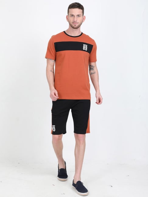 Masculino Latino Brown Regular Fit Printed Nightwear Set-picture-40