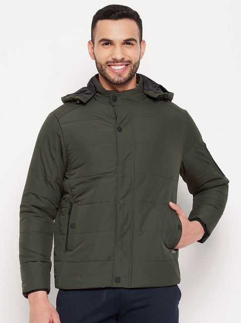 Duke Olive Regular Fit Hooded Jacket-picture-25