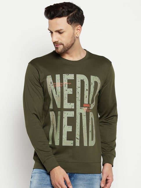 Duke Olive Regular Fit Printed Sweatshirt-picture-37