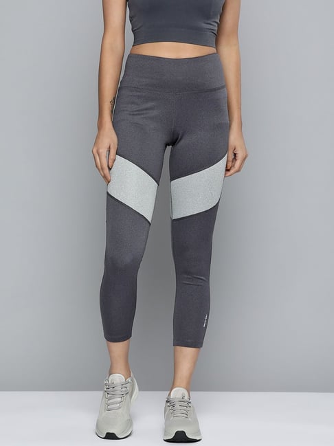 Grey Mesh Panel Marl Gym Legging | Active | PrettyLittleThing