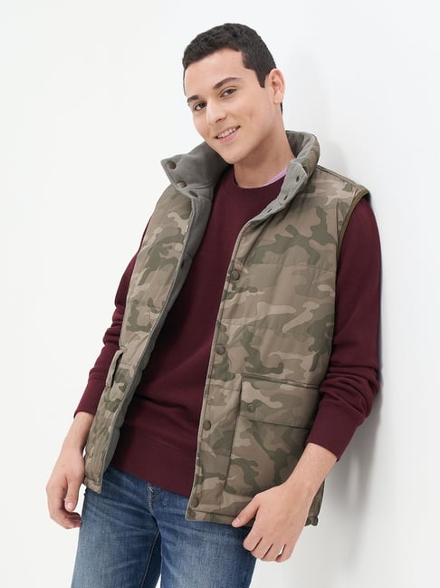 Buy American Eagle Outfitters Green Regular Fit Reversible Jackets