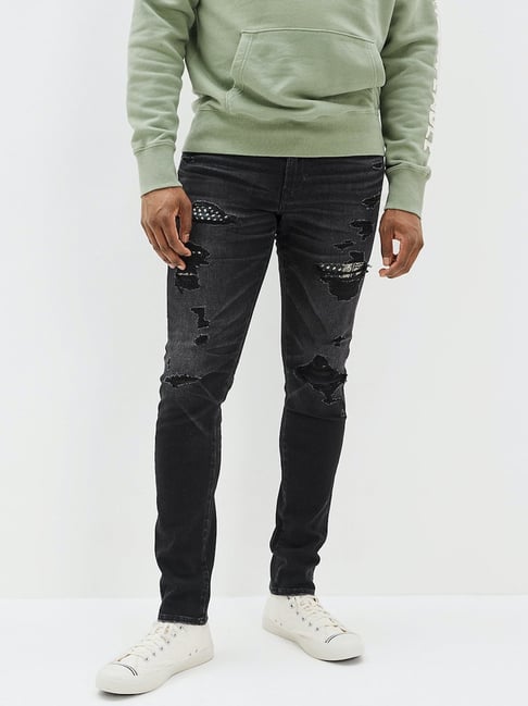 AMERICAN EAGLE Destroyed jeans in black