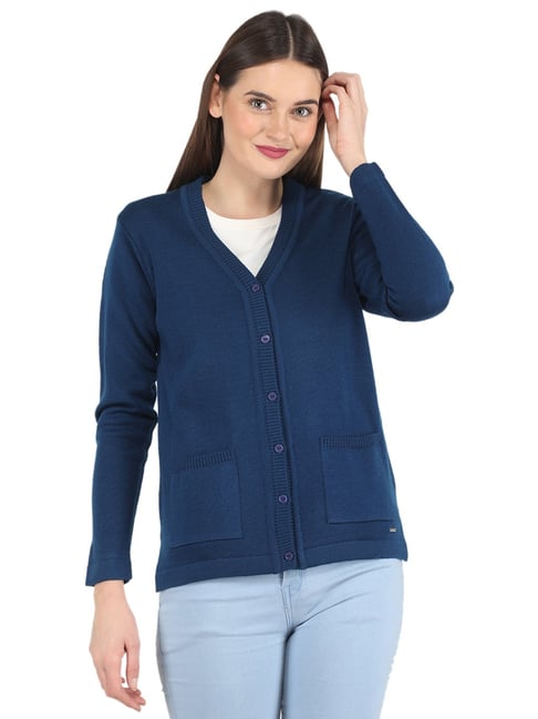 Monte Carlo Blue Woollen Cardigan