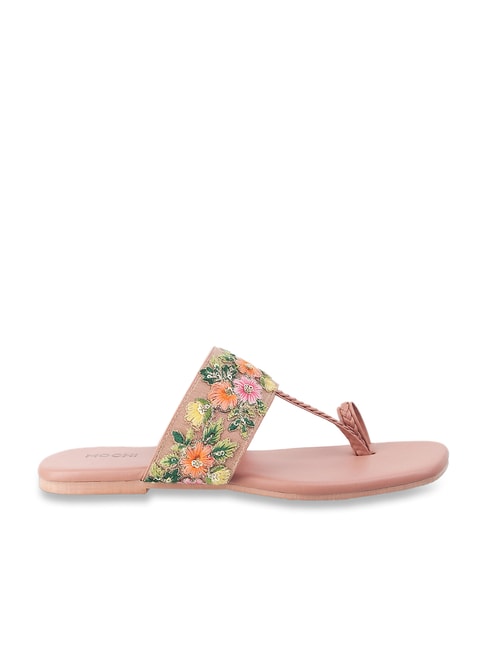 Mochi Women's Pink Toe Ring Sandals Price in India